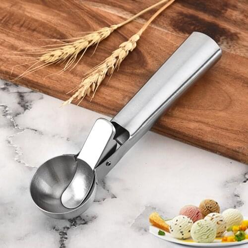 One Size Ice Cream Scoops Stacks Stainless Steel Ice Cream Digger Non-Stick Fruit Ice Ball Maker Watermelon Ice Cream Spoon Tool