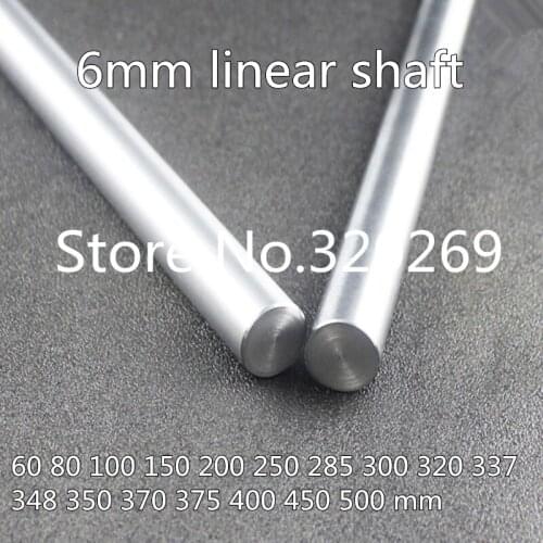 6pcs 6Mm 250 285 300 Mm Linear Shaft Rail Cylinder Chrome Plated Smooth Optical Rod Hardened Axis 3d Printer CNC