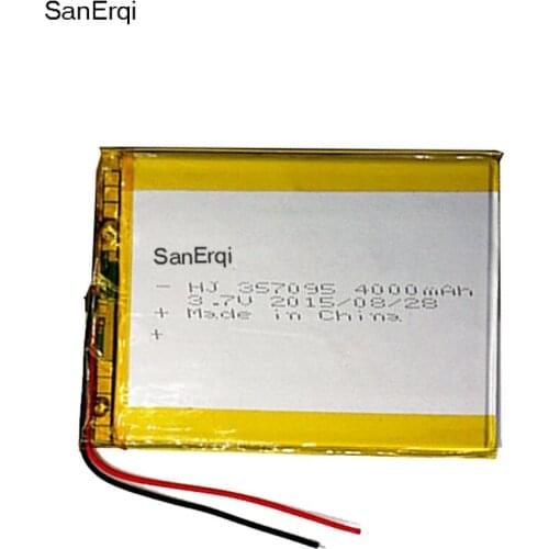 SanErqi 3.7V 4000mah (polymer lithium ion battery) Li-ion battery for tablet pc 7 inch MP3 MP4 [357095]