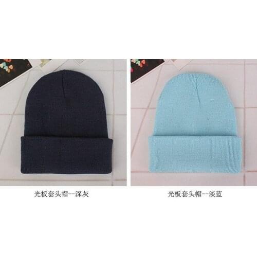 100pcs Kids/Adults Winter Hat Baby Soft Warm Cap Crochet Elasticity Knit Hats Children/Adult Casual Ear Warmer Cap