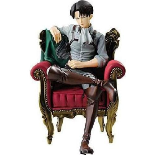 Attack on Titan Anime Figure Statue Levi Ackerman Sofa Ver Anime Manga Statue PVC Attack on Titan Action Figure Model Toy Decor