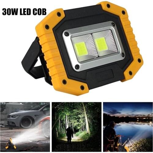 30W LED COB Work Light Portable Spotlight USB Rechargeable Camp Emergency Lamp Work Light Flashlight Outdoor Inspection Light