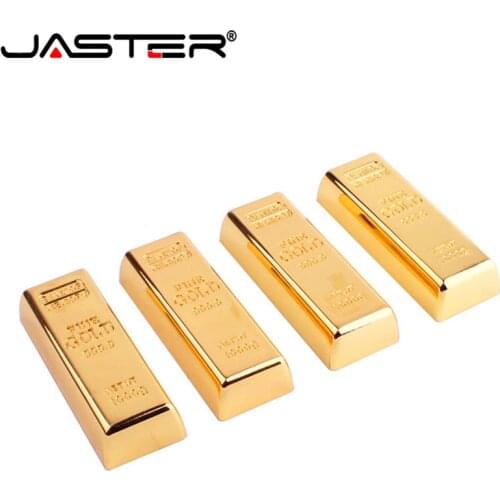 JASTER gold bullion usb flash drive Memory stick bar pen 4GB 8GB 16GB 32GB 64GB pen U disk gift