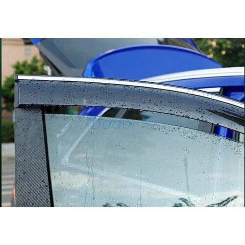 Car Window Exterior Visor Shade Sun Rain Guard Deflector Car Styling For AUDI Q3 2019 2020 Accessories