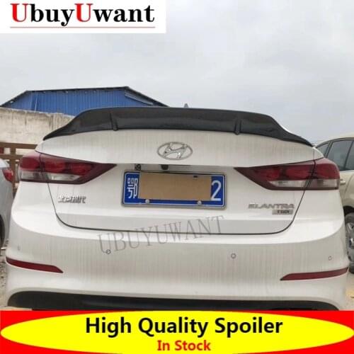 Fit For Hyundai Elantra 2017 2018 2019 ABS / Carbon Fiber Exterior Rear Spoiler Tail Trunk Boot Wing Decoration Car Styling