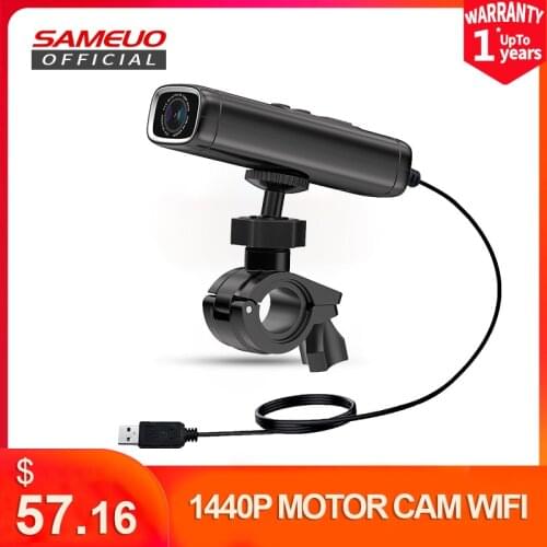 Motorcycle camera waterproof video recorder motorcycle cam recorder car dvr wifi motor 1440P dash cam night vision 24H parking