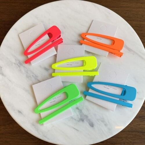 2019 Shining Fluorescence Color Hollow Waterdrop Long Barrettes Hair Clips Hairpins For Women Hair Accessories Hairgrips