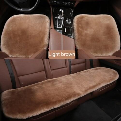 Winter Car Seat Cover Wool Cushion Warm for Women Girls Interior Decoration for All Cars