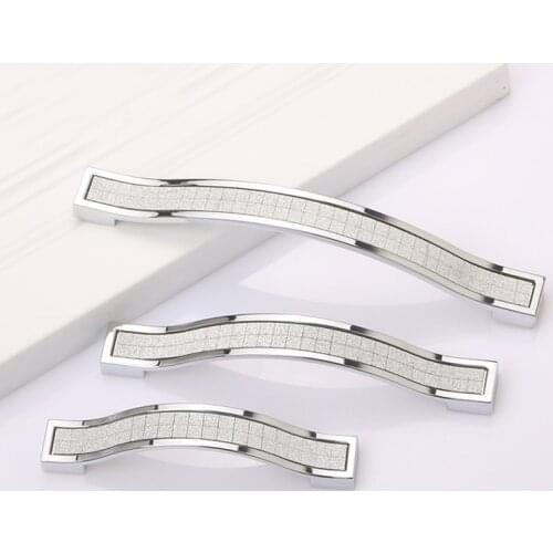 1PCS Modern Furniture Handles 96mm 128mm 160mm Kitchen Cabinet Drawer Door Handles Pulls Knobs Furniture Handles