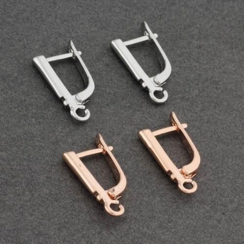 2021 Trend DIY Womens Earrings Hook Fashion Handmade Supplies 585 Rose Gold Color Copper Wholesale Jewelry Accessories Lots