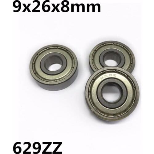 50Pcs 629ZZ 629-2Z 9x26x8 mm Deep groove ball bearing Miniature bearing High qualit 629Z
