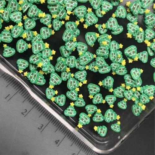 60g Christmas Tree Polymerclay,Soft Clay Sprinkle For Kids Diy/Craft Diy Making/Nail Art/Scrapbook Decoration/Craft Filler