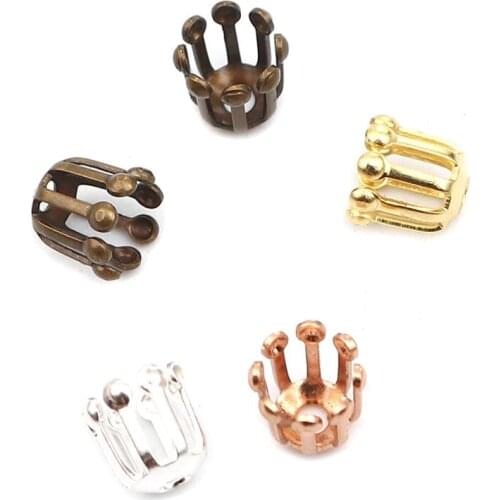 8Seasons Copper Bead Cap Cylinder Metal DIY Making Earrings Gifts Jewelry Findings (Fit Beads Size: 6mm Dia.) 6mm x 5mm, 100 PCs