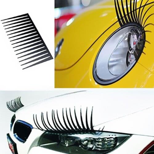 Car Eyelashes Car Sticker Headlight Eyelash Sticker Cute False Eyelash Sticker Beetle Eyelashes Car Accessories