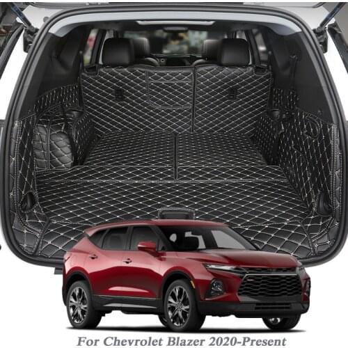 Car Styling PU Leather Rear Trunk Mat For Chevrolet Blazer 2020-Present Car Boot Mat Carpet Tray Protector Auto Accessory
