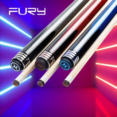 Fury Billiard Pool Cue FG Series 11.75mm 13mm Tiger Tip 147cm Length Piano Paint Wrap Uni-loc Quick Joint Billiard Stick