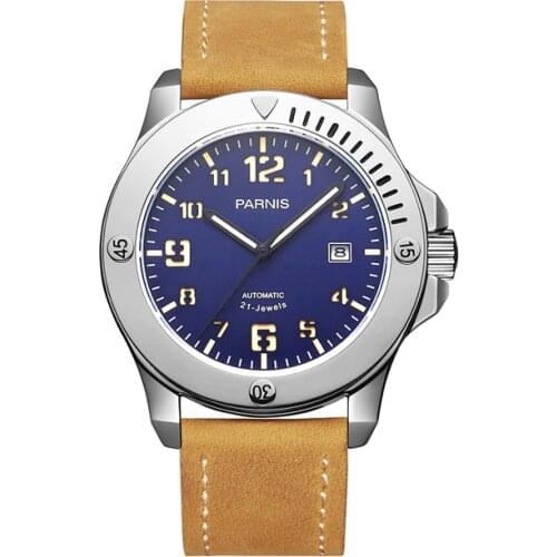 Men sport wrist watch,mens automatic watches PARNIS luxury man military mechanical wristwatch waterproof clock luminous sapphire