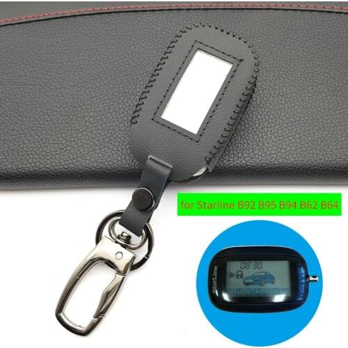B92 Case for Starline Russian Version B92 Leather Cover B92 B94 B64 B62 LCD Two-Way Remote Car Alarm System