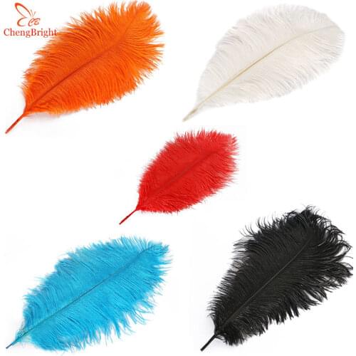ChengBright 100Pcs 35-40CM/14-16inch Ostrich Feathers for DIY Jewelry Craft Making Wedding Party Accessories Wedding Decoration