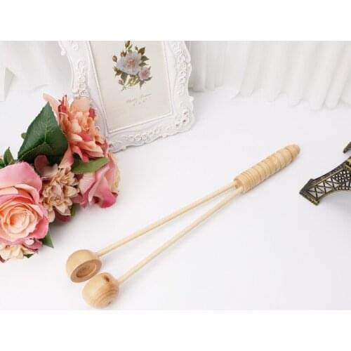 Wooden Body Massage Hammer tool Dual Hemisphere Heads Health Care Massager