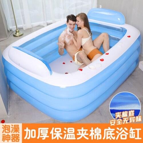 Double bath three layer special thickened swimming pool adult insulation pool baby bath inflatable cushion child play pool