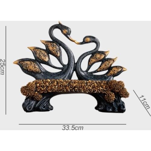 Resin Europe Modern Simple Swan Home Living Room Creative Couple Crafts Decoration