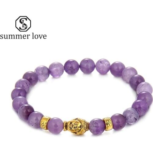 Purple Yoga Beads Bracelet for Women Trendy Buddha Prayer Beaded Ethnic Stand Faith Bracelets Fashion Jewelry