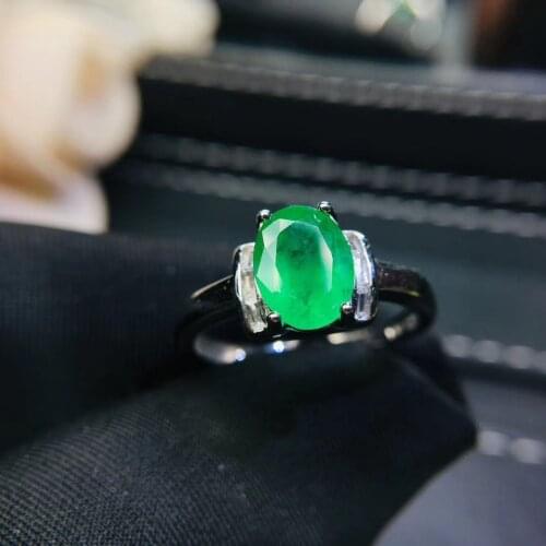 Colombia Fine Jewelry Rings Real Diamonds Natural Emerald Gemstones Female Wedding Rings for women Fine Ring