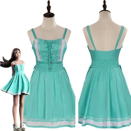 Final Fantasy FF7 Remake Tifa Lockhart Cosplay Costume Sexy Cool Dress Halloween Carnival Suit