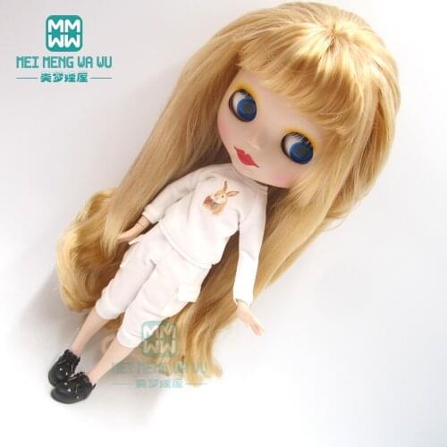 Blyth Doll Clothes Sports sweater, casual pants, leather shoes for Azone doll accessories