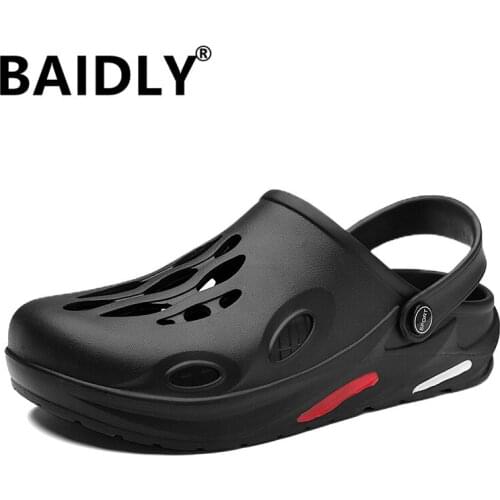 Man Summer Sandals Plus Size Mens Casual Shoes Aqua Fishing Quick-drying Men Slippers Light Soft PVC Male Sandals