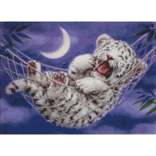 High Quality Avilable Embroidery Cross Stitch Kit Tiger Animal 18CT/16CT/14CT/11CT/9CT