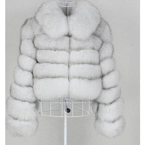 OFTBUY 2021 Luxury Real Fur Coat Winter Jacket Women Natural Fox Fur Outerwear Thick Warm Turn-down Collar Zipper Streetwear