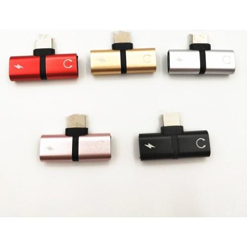 Double Jack Audio Headphone Adapter For Lightning to Dual 2 in 1 Charging Audio Adapters Converter for iPhone 7 8 plus X