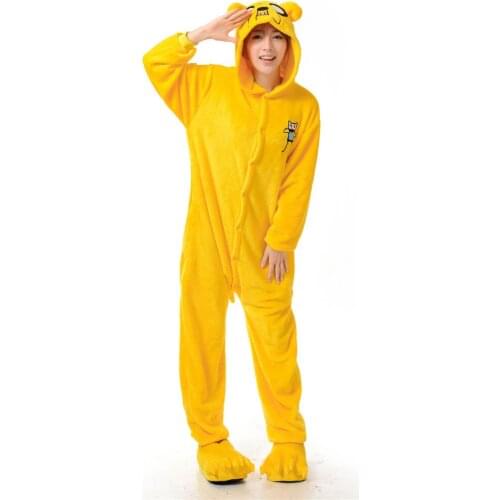 Adult Pyjamas Jake Dog Onesies Cosplay Costume Pajamas Cartoon Animal Onesies Kigurumi Sleepwear For Women Men