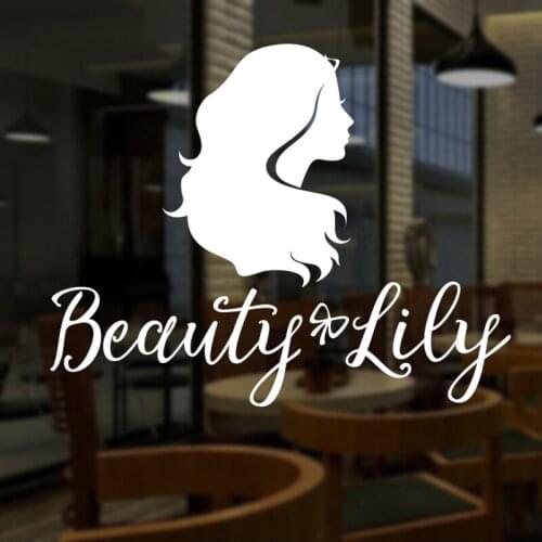 Beauty Salon Sticker Hair Salon Wall Decal Barbershop Scissor Vinyl Window Decals Decor Mural Glass Hairdresser 1004