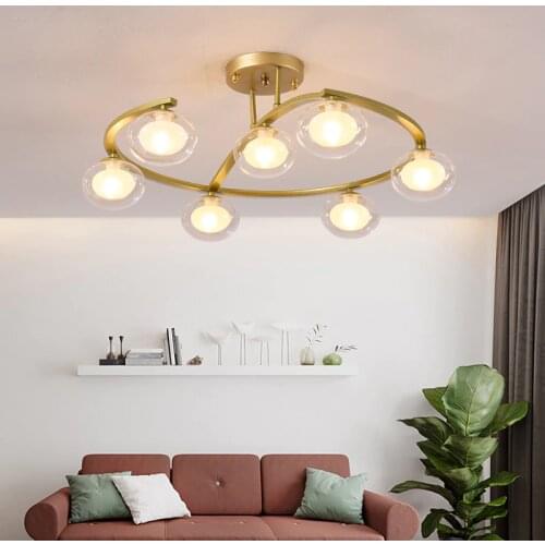 New led Ceiling Lights For Living Room Bedroom Home Golden&BLack by sala Modern Led Ceiling Lamp Home Glass Lampshade Lighting