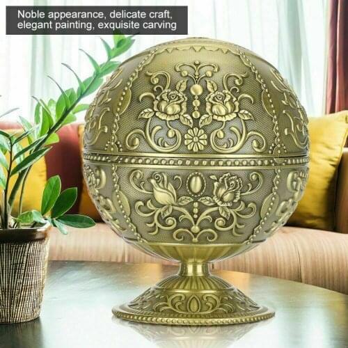 Windproof Metal Ashtray Ash Tray Cigarette Cigar with Lid Hand Gift Exquisite