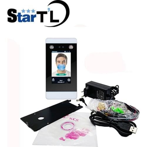 WIFI TCP/IP Body Temperature measurement Dynamic Face Facial Recognition Time Attendance and Access Control System