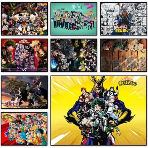 Japanese Animation My Hero Academia Anime Posters And Prints Classic Cartoon Canvas Painting HD Wall Art Picture Home Decoration