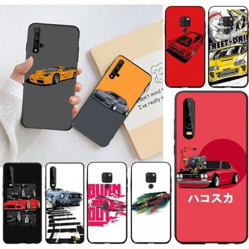 YJZFDYRM Tokyo Drift Sport Car JDM Luxury Phone Case for Huawei P40 P30 P20 lite Pro Mate 30 20 Pro P Smart 2019 prime
