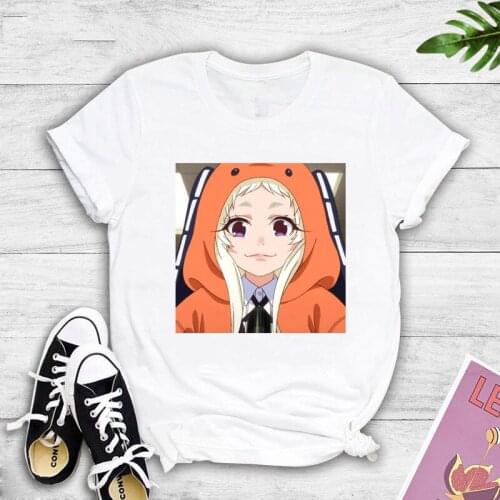 Graphic Tshirt Runa Kakegurui T-shirts Women Short Sleeve T Shirt 90s Funny woman tshirts Japanese Anime Tshirt Tops harajuku