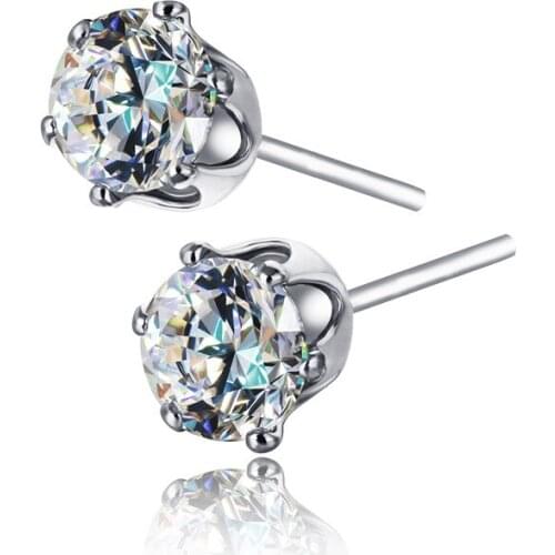 ZSLBS Korean Fashion Piercing Earrings For Women Zirconia Crystal Stud Earring Jewelry Pendientes Mujer Boucle Oreille Brincos