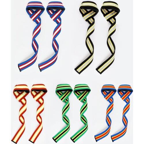 1 Pair Weightlifting Gym Anti-Slip Sport Safety Wrist Straps Weight Lifting Wrist Support Crossfit Hand Grips Fitness Bodybuild