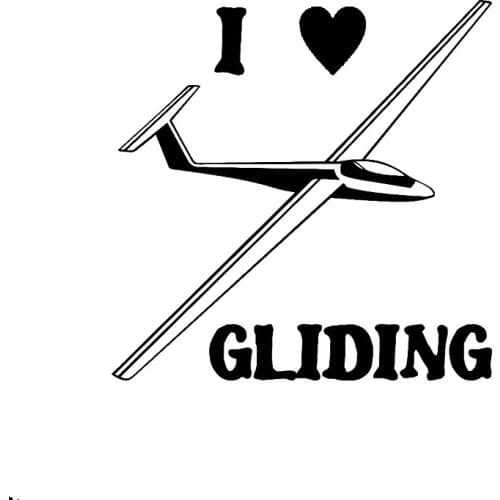 15*15cm I love Gliding vinyl car decal sticker - Handsome And Cool Stickers Car Accessories Motorcycle Helmet Car Styling