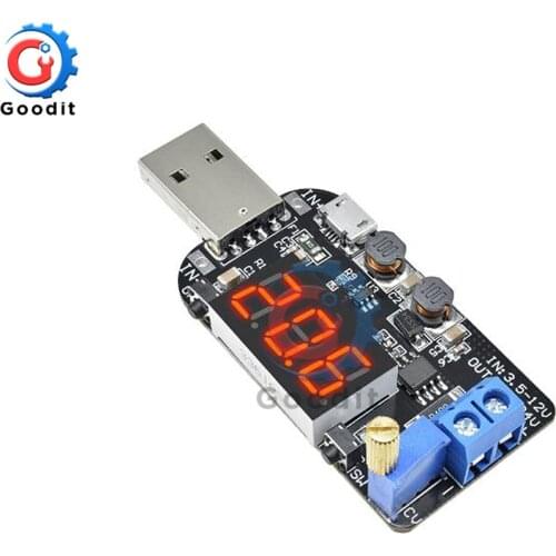 15W USB Step Up/Down Power Supply Boost Buck Converter Module Adjustable DC-DC CC CV 5V to 3.3V 9V 12V 24V 30V