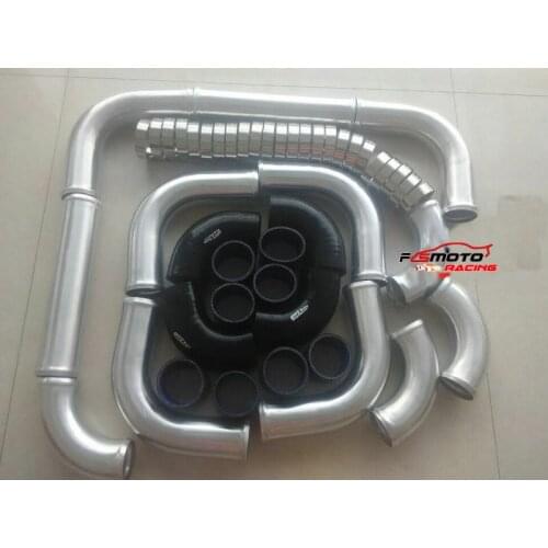 2.25" 57MM 12PCS pipe aluminum universal Intercooler Turbo Piping & silicone hose Clamp