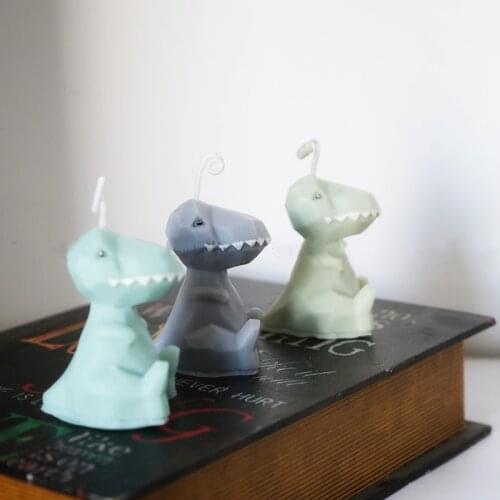 3D Diamond Little Dinosaur Aromatherapy Gypsum Candle Molds 3D Dragon Chocolate Baking Cake Cartoon Animal Silicone Mold