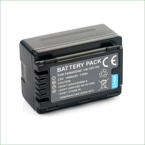 LANFULANG VW-VBT190 VW-VBY100 Battery for Panasonic HC-V270 HC-V360 HC-V380 HC-V480 HC-V510 HC-V520 HC-V530 HC-V550 Charger