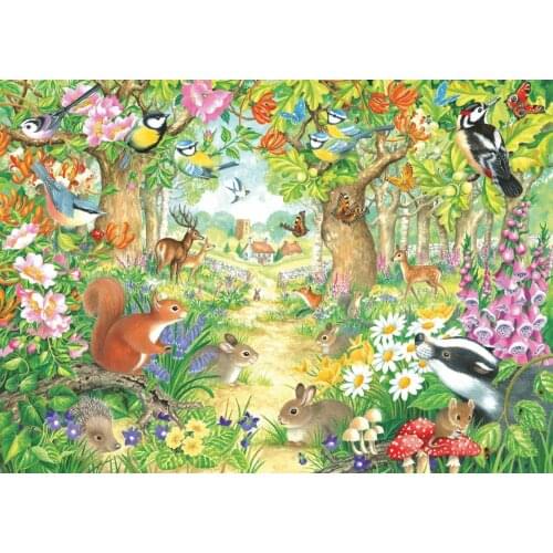 JMINE Div 5D Bird Bunny Tree Flower Forest rabbit Full Diamond Painting cross stitch kits art Animal 3D paint by diamonds